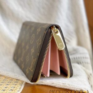 Replica Louis Vuitton Zippy Wallet Brown&Pink - top-tier luxury replica shoulder bag