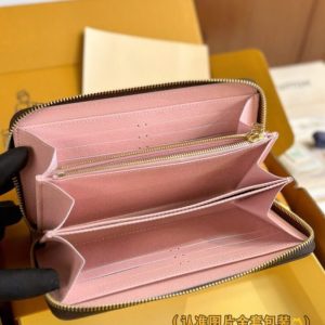 Replica Louis Vuitton Zippy Wallet Brown&Pink - best quality luxury bag dupe