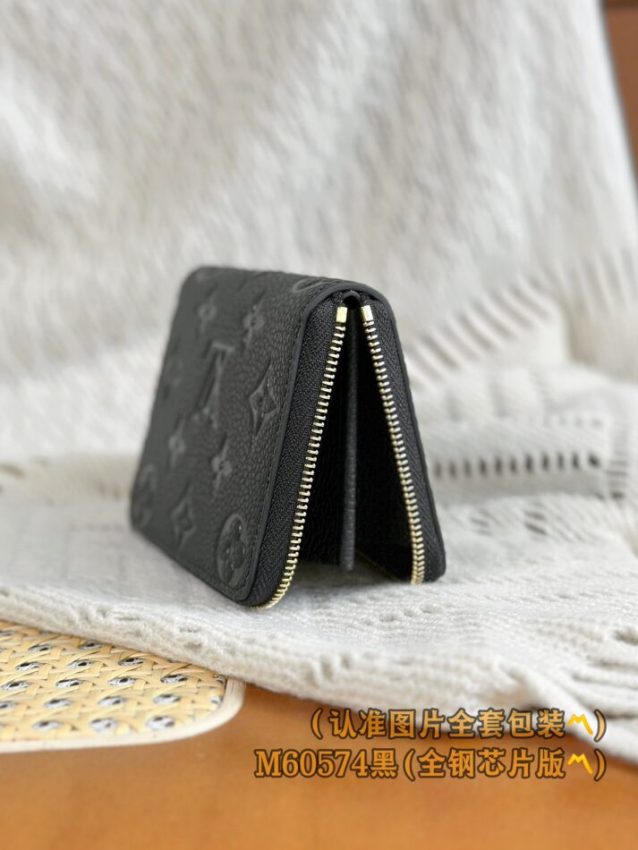 Replica Louis Vuitton Zipper Coin Purse Black - premium 1:1 fake handbag model