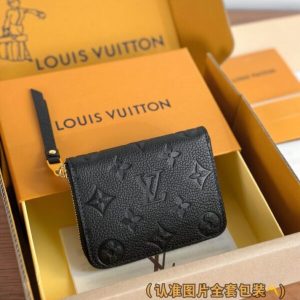 Replica Louis Vuitton Zipper Coin Purse Black - high-end fake designer purse