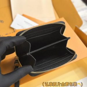 Replica Louis Vuitton Zipper Coin Purse Black - high-end fake designer purse