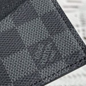 Replica Louis Vuitton Card Holder Black Grid - authentic-look luxury purse replica