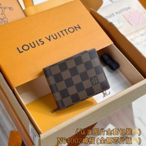 Replica Louis Vuitton Slender Wallet Brown Grid - elite superclone designer purse