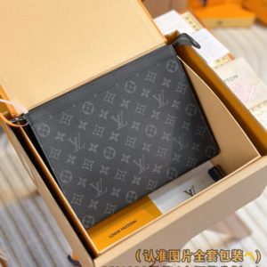 Replica Louis Vuitton Pochette Voyage Black - top-rated replica designer bag