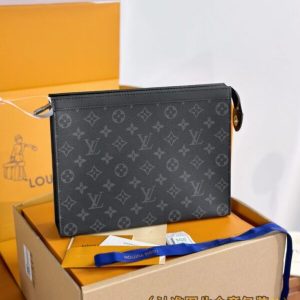 Replica Louis Vuitton Pochette Voyage Black - near-authentic luxury replica handbag