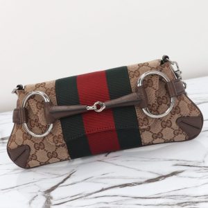 Replica Gucci Horsebit Chain Shoulder Bag Brown - best-selling designer handbag dupe