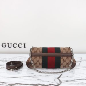 Replica Gucci Horsebit Chain Shoulder Bag Brown - premium 1:1 fake handbag model