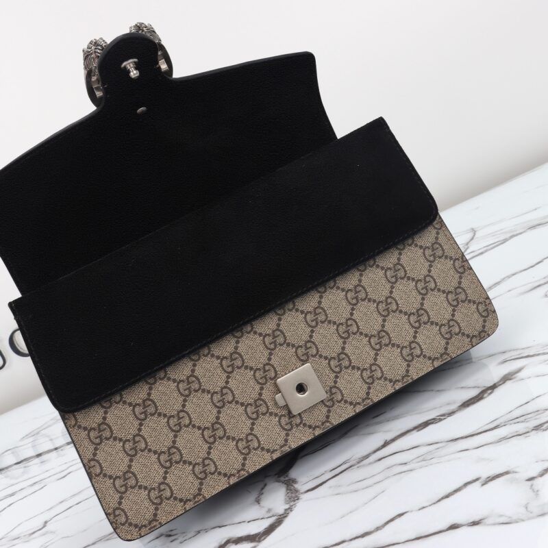 Replica Gucci Dionysus Supreme Black - top-tier luxury replica shoulder bag