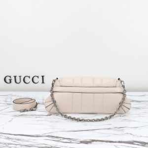 Replica Gucci Horsebit Chain Shoulder Bag White - top-rated replica designer bag