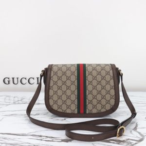 Replica Gucci Ophidia GG Shoulder Bag Brown - near-authentic luxury replica handbag