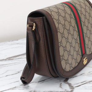 Replica Gucci Ophidia GG Shoulder Bag Brown - premium 1:1 fake handbag model