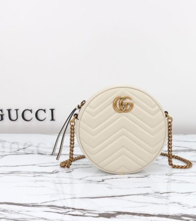 Replica Gucci GG Mormont Round White - 1:1 designer replica handbag