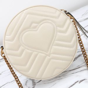 Replica Gucci GG Mormont Round White - 1:1 designer replica handbag