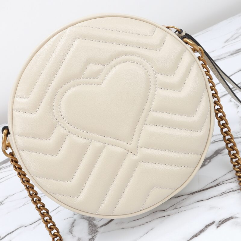Replica Gucci GG Mormont Round White - 1:1 designer replica handbag