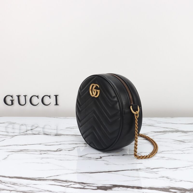 Replica Gucci GG Mormont Round Black - 1:1 designer replica handbag