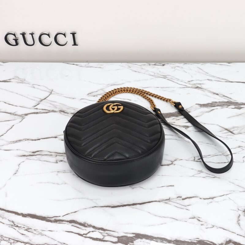 Replica Gucci GG Mormont Round Black - premium-grade designer purse dupe