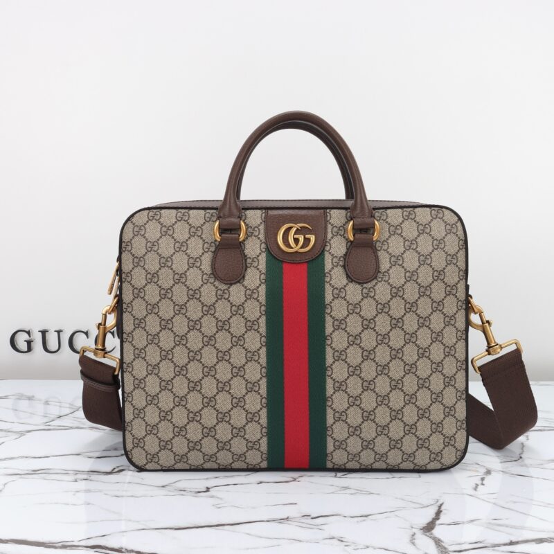 Replica Gucci Briefcase Canvas Beige - realistic designer-inspired fake bag
