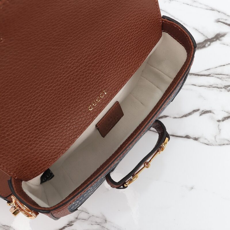 Replica Gucci Horsebit 1955 Double G Mini Denim - high-quality designer bag clone