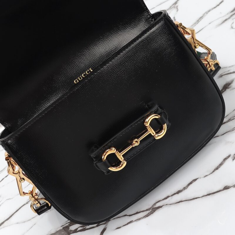 Replica Gucci Horsebit 1955 Double G Mini Black - best-selling designer handbag dupe