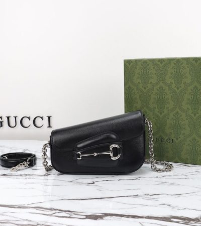 Replica Gucci Horsbet Tribute Black - top-tier luxury replica shoulder bag