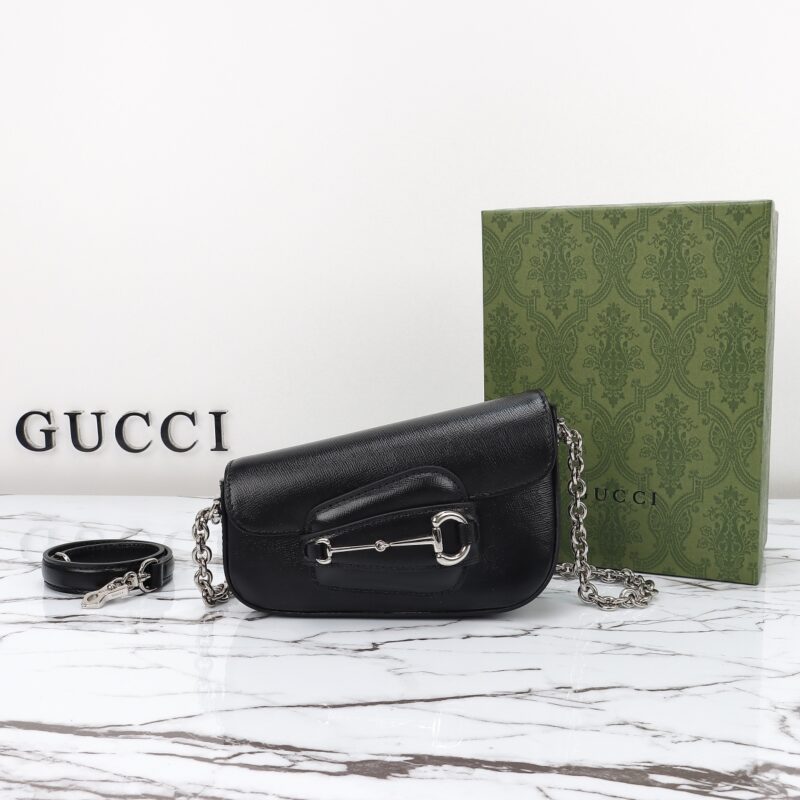 Replica Gucci Horsbet Tribute Black - top-tier luxury replica shoulder bag