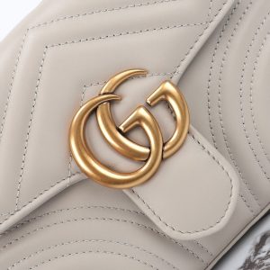 Replica Gucci GG Marmont Top Handle Beige - authentic-look luxury purse replica