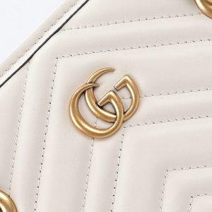 Replica Gucci GG Marmont Tote White - authentic-look luxury purse replica