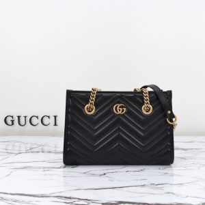 Replica Gucci GG Marmont Tote Black - best-selling designer handbag dupe