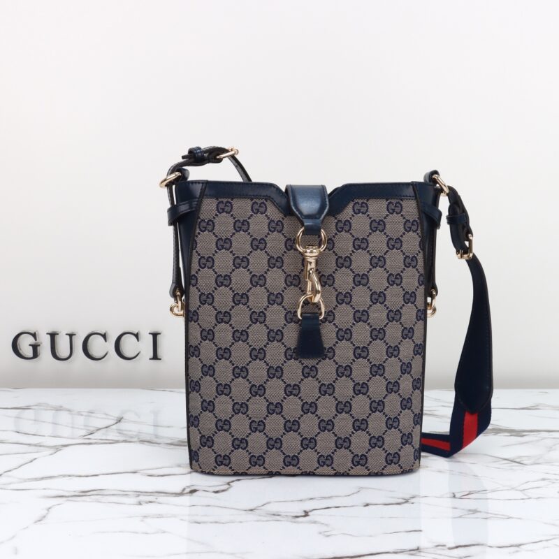 Replica Gucci Medium Bucket Blue - high-quality designer bag clone