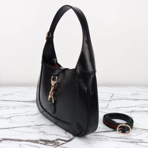 Replica Gucci G Jackie Small Patent Black - authentic-look luxury purse replica