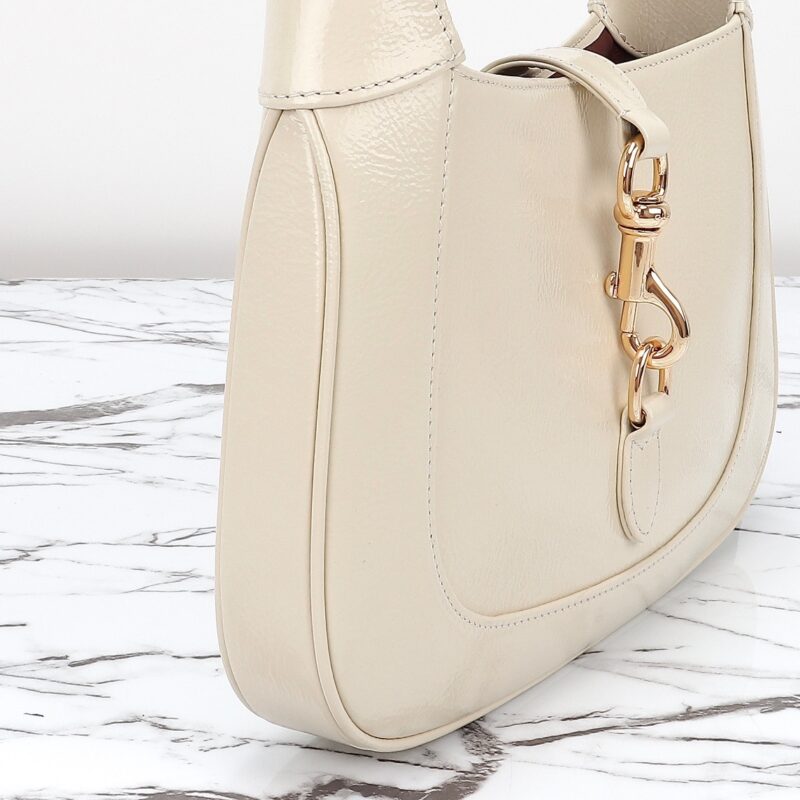 Replica Gucci G Jackie Small Patent White - best quality luxury bag dupe