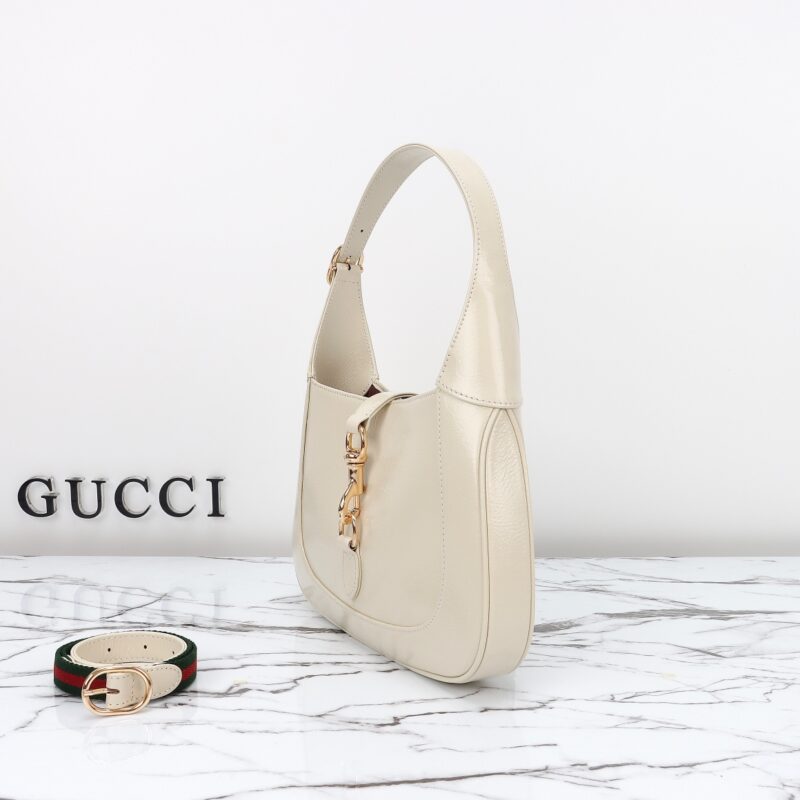 Replica Gucci G Jackie Small Patent White - high-accuracy replica luxury purse