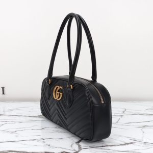 Replica Gucci Marmont Small Top Handle Black - 1:1 designer replica handbag