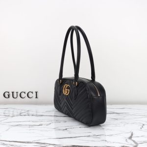 Replica Gucci Marmont Small Top Handle Black - ultra-realistic fake designer tote
