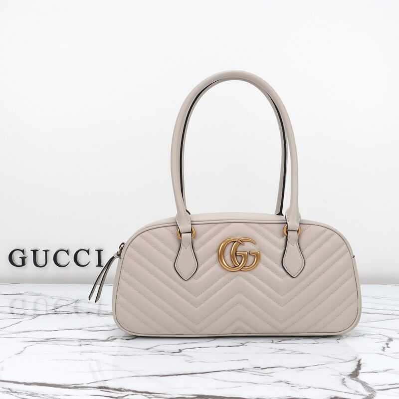 Replica Gucci Marmont Small Top Handle White - best quality luxury bag dupe