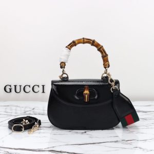 Replica Gucci Bamboo 1947 Black - realistic designer-inspired fake bag