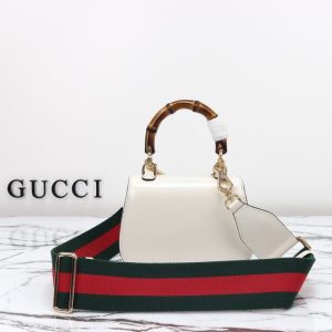 Replica Gucci Bamboo 1947 Patent White - high-quality designer bag clone