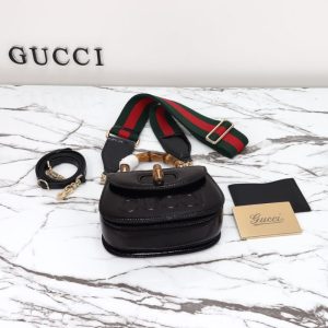 Replica Gucci Bamboo 1947 Patent Black - top-rated replica designer bag