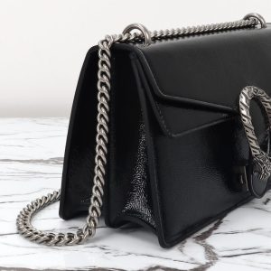 Replica Gucci Dionysus Small Shoulder Bag Patent Black - elite superclone designer purse
