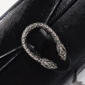 Replica Gucci Dionysus Small Shoulder Bag Patent Black - best-selling designer handbag dupe