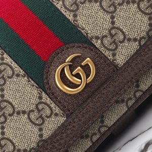 Replica Gucci Ophidia GG Shoulder Bag Brown - top-tier luxury replica shoulder bag