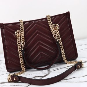 Replica Gucci GG Marmont Tote Bordeaux - best-selling designer handbag dupe