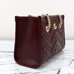 Replica Gucci GG Marmont Tote Bordeaux - best-selling designer handbag dupe