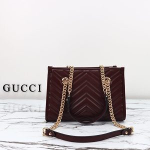 Replica Gucci GG Marmont Tote Bordeaux - premium 1:1 fake handbag model