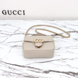 Replica Gucci Marmont Mini Top Handle Beige - best quality luxury bag dupe