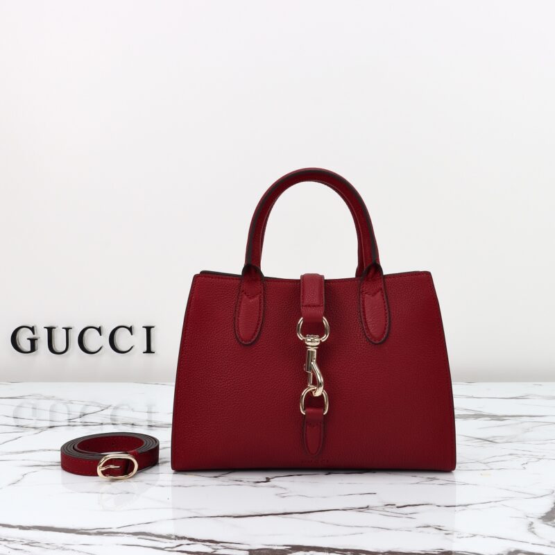 Replica Gucci Jackie Tote Hook Closure Red - best-selling designer handbag dupe