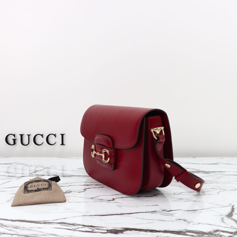Replica Gucci G 1955 Horsebit Red - near-authentic luxury replica handbag