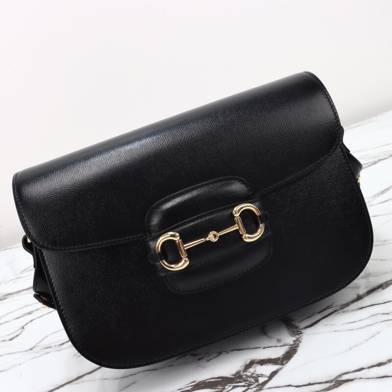 Replica Gucci G 1955 Horsebit Black - near-authentic luxury replica handbag