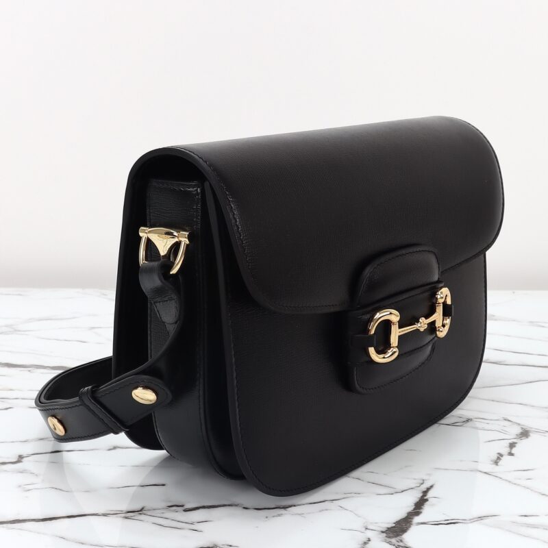 Replica Gucci G 1955 Horsebit Black - top-tier luxury replica shoulder bag