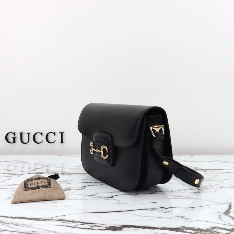 Replica Gucci G 1955 Horsebit Black - realistic designer-inspired fake bag